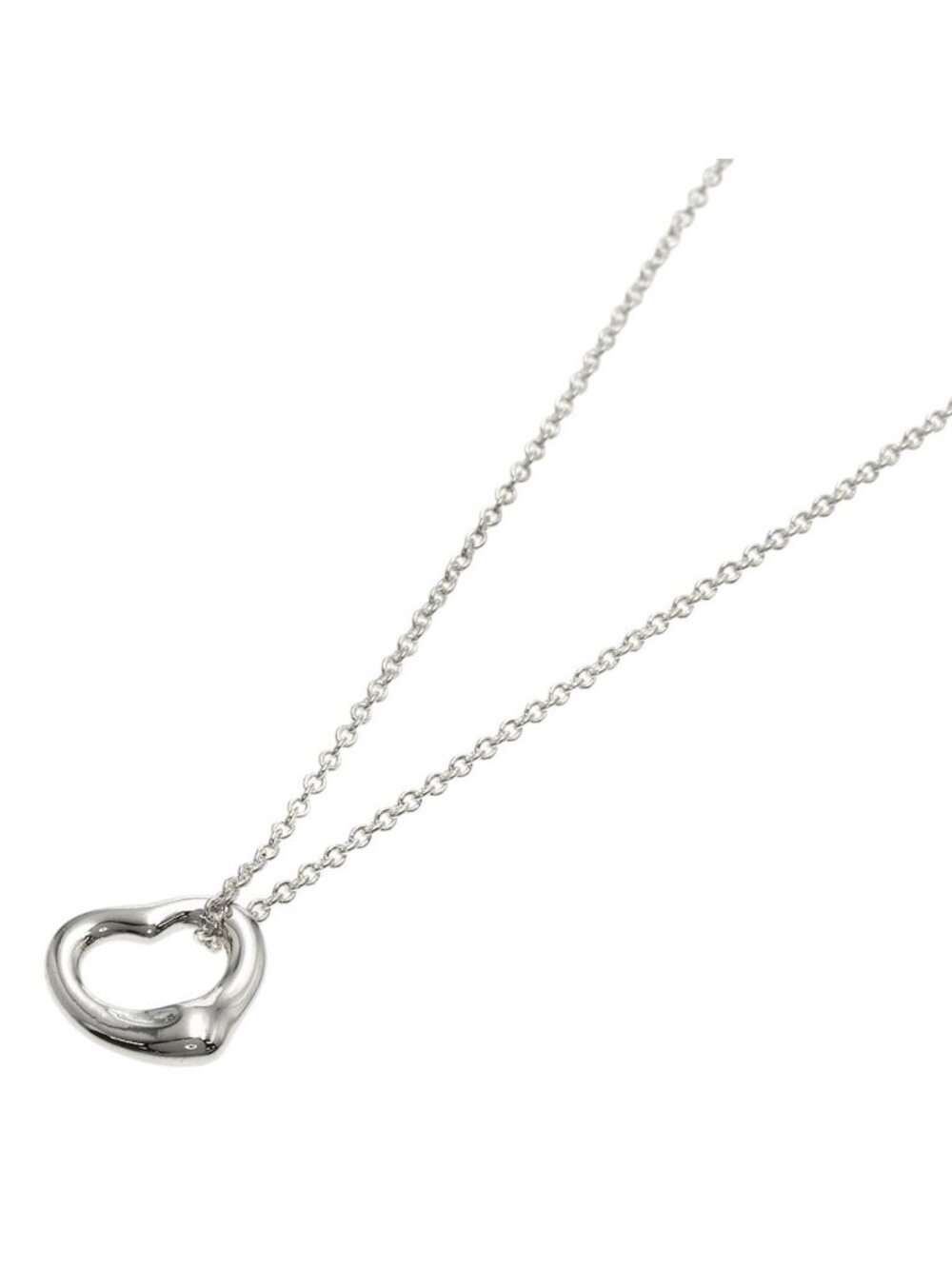 Tiffany & Co Open Heart Necklace Silver